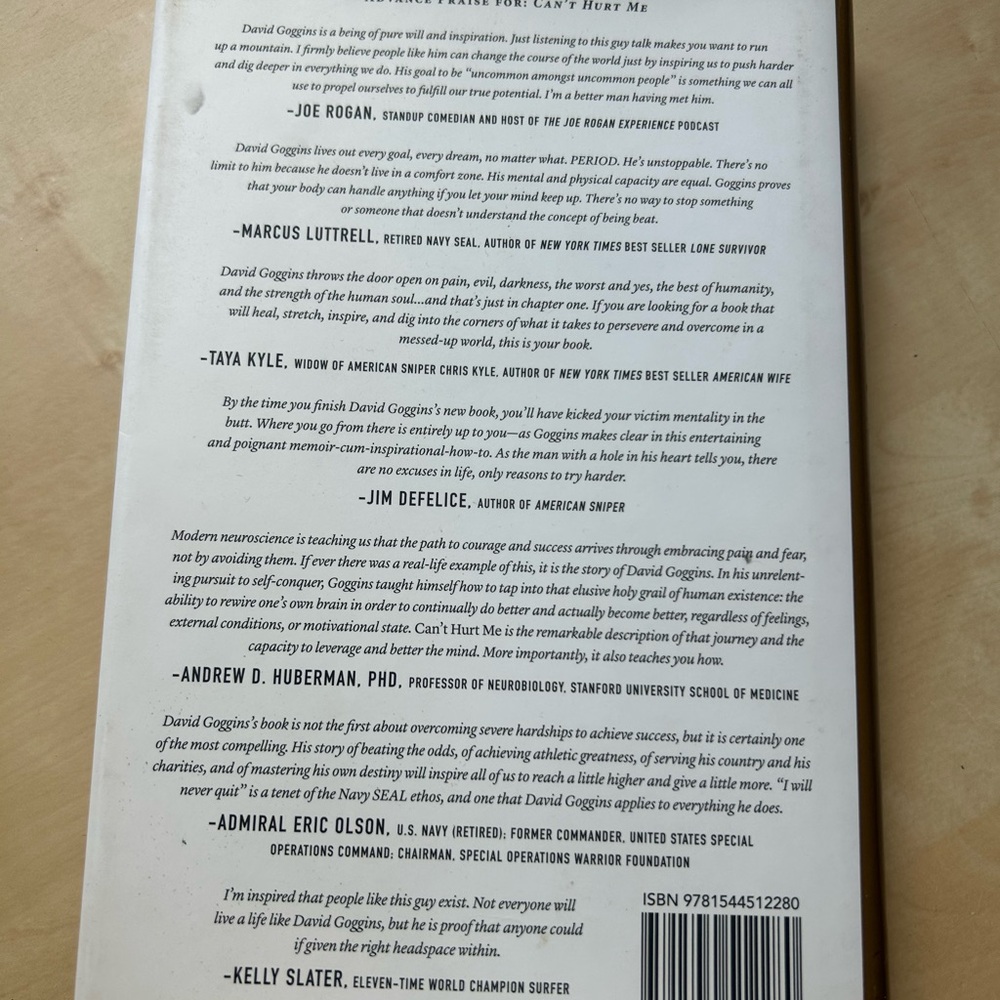 Can't Hurt Me by David Goggins Hardcover Book - Picture 2 of 3